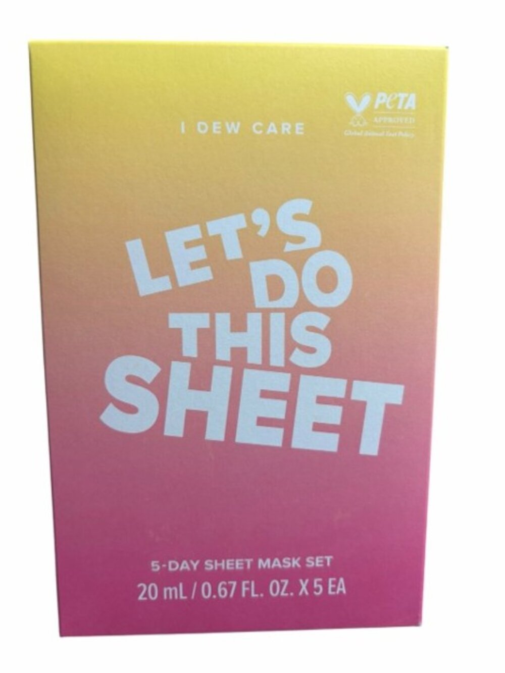 I DEW CARE LET'S DO THIS SHEET 5 DAY SHEET MASK SET NIB